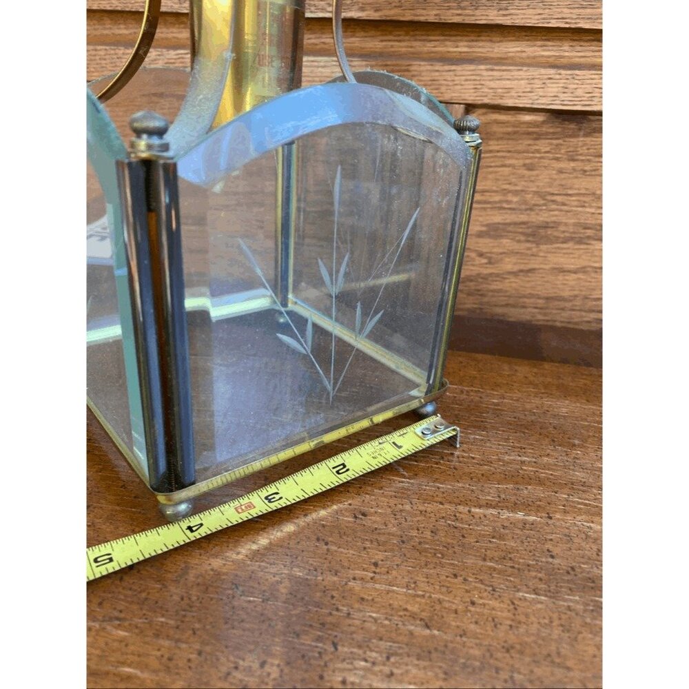 Vintage Mid Century  Etched Wheat Design Glass Light Pendant Flush Mount - Picture 10 of 10